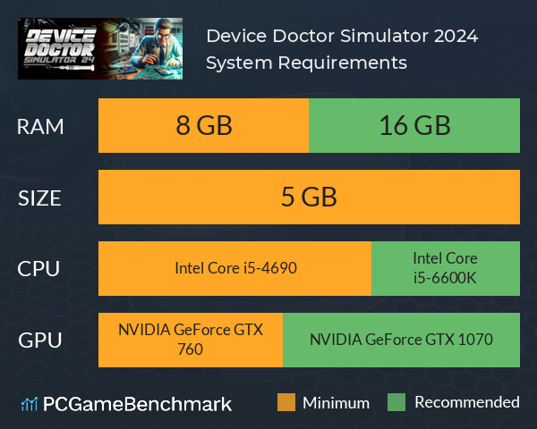 Device Doctor Simulator 2024 System Requirements PC Graph - Can I Run Device Doctor Simulator 2024 Device Doctor Simulator 2024 System Requirements PC Graph - Can I Run Device Doctor Simulator 2024