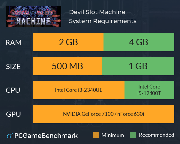 Devil Slot Machine System Requirements PC Graph - Can I Run Devil Slot Machine Devil Slot Machine System Requirements PC Graph - Can I Run Devil Slot Machine