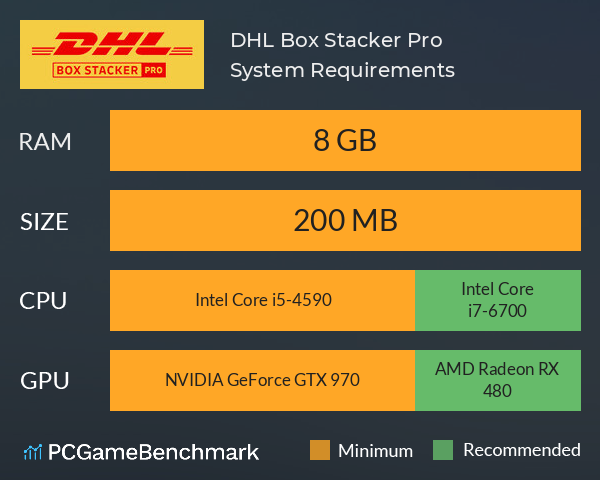 DHL Box Stacker Pro System Requirements PC Graph - Can I Run DHL Box Stacker Pro DHL Box Stacker Pro System Requirements PC Graph - Can I Run DHL Box Stacker Pro