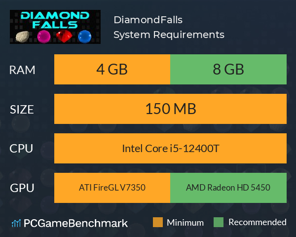 DiamondFalls System Requirements PC Graph - Can I Run DiamondFalls