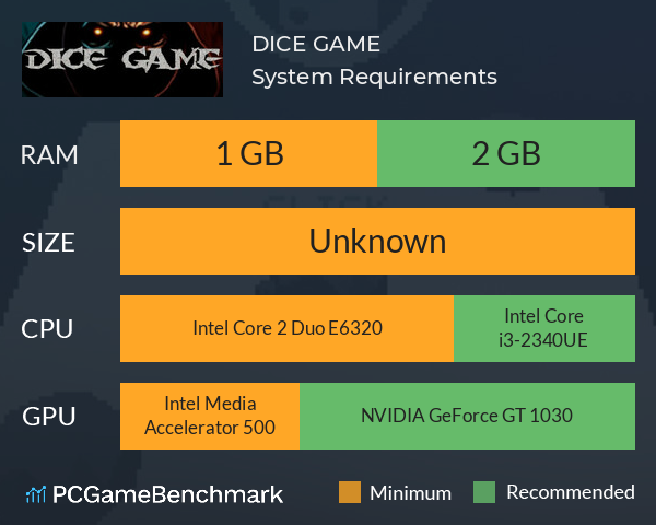 DICE GAME System Requirements PC Graph - Can I Run DICE GAME DICE GAME System Requirements PC Graph - Can I Run DICE GAME