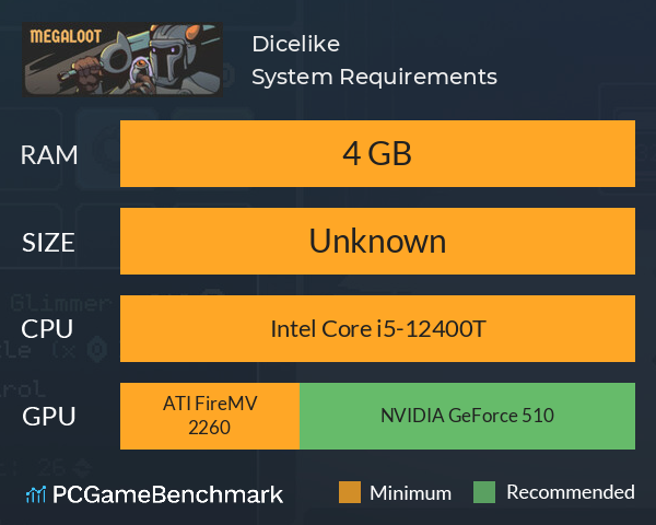 Dicelike System Requirements PC Graph - Can I Run Dicelike