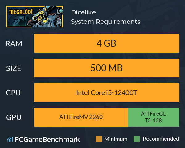 Dicelike System Requirements PC Graph - Can I Run Dicelike