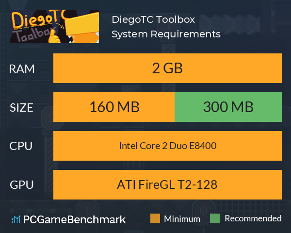 DiegoTC Toolbox System Requirements PC Graph - Can I Run DiegoTC Toolbox