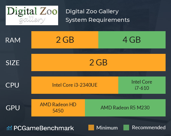Digital Zoo Gallery System Requirements PC Graph - Can I Run Digital Zoo Gallery Digital Zoo Gallery System Requirements PC Graph - Can I Run Digital Zoo Gallery