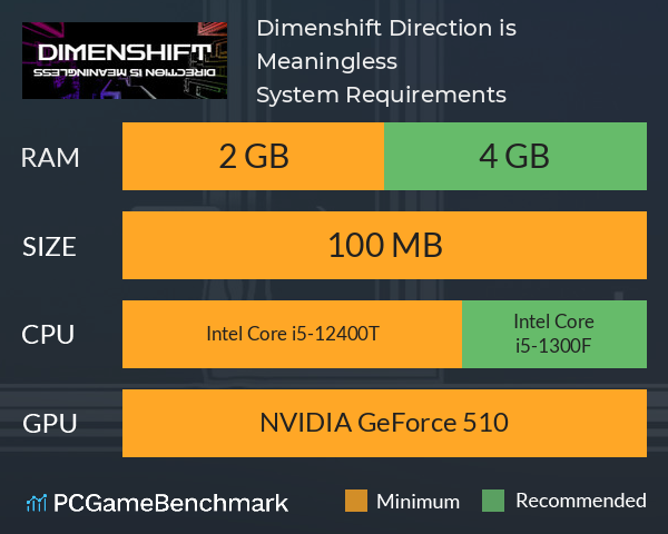 Dimenshift: Direction is Meaningless System Requirements PC Graph - Can I Run Dimenshift: Direction is Meaningless Dimenshift: Direction is Meaningless System Requirements PC Graph - Can I Run Dimenshift: Direction is Meaningless
