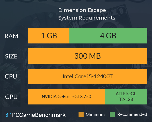 Dimension Escape System Requirements PC Graph - Can I Run Dimension Escape Dimension Escape System Requirements PC Graph - Can I Run Dimension Escape