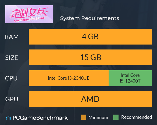定制女友 System Requirements PC Graph - Can I Run 定制女友 定制女友 System Requirements PC Graph - Can I Run 定制女友