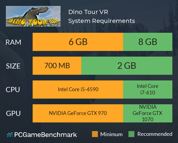 Dino Tour VR System Requirements PC Graph - Can I Run Dino Tour VR