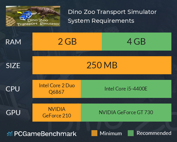 Dino Zoo Transport Simulator System Requirements PC Graph - Can I Run Dino Zoo Transport Simulator