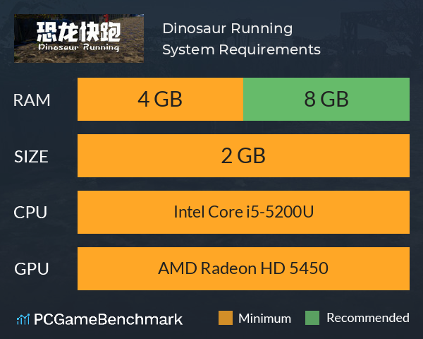 Dinosaur Running(恐龙快跑) System Requirements PC Graph - Can I Run Dinosaur Running(恐龙快跑) Dinosaur Running(恐龙快跑) System Requirements PC Graph - Can I Run Dinosaur Running(恐龙快跑)