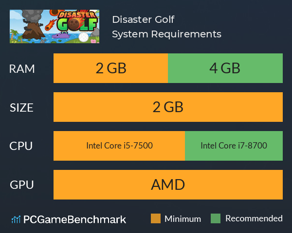 Disaster Golf System Requirements PC Graph - Can I Run Disaster Golf Disaster Golf System Requirements PC Graph - Can I Run Disaster Golf
