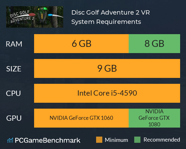 Disc Golf Adventure 2 VR System Requirements PC Graph - Can I Run Disc Golf Adventure 2 VR