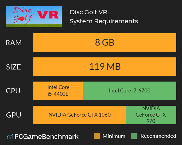 Disc Golf VR System Requirements PC Graph - Can I Run Disc Golf VR Disc Golf VR System Requirements PC Graph - Can I Run Disc Golf VR