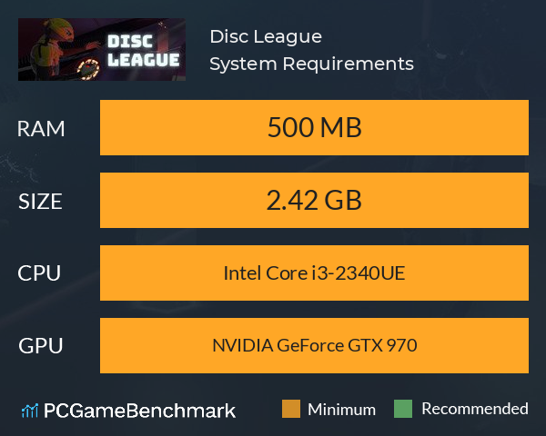 Disc League System Requirements PC Graph - Can I Run Disc League