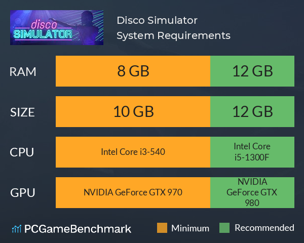 Disco Simulator System Requirements PC Graph - Can I Run Disco Simulator