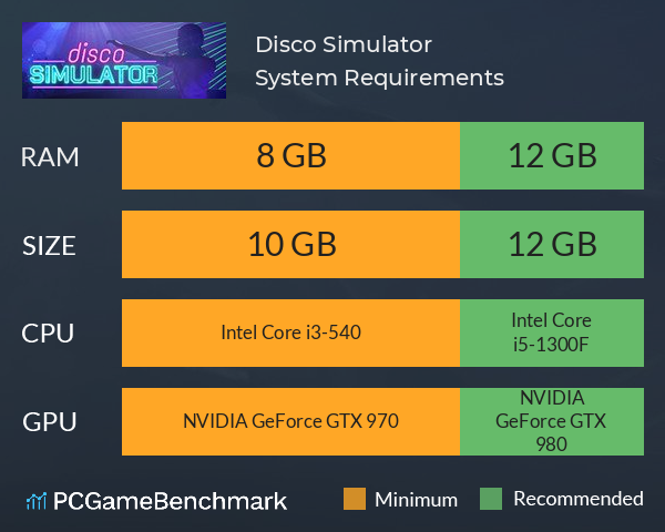 Disco Simulator System Requirements PC Graph - Can I Run Disco Simulator Disco Simulator System Requirements PC Graph - Can I Run Disco Simulator