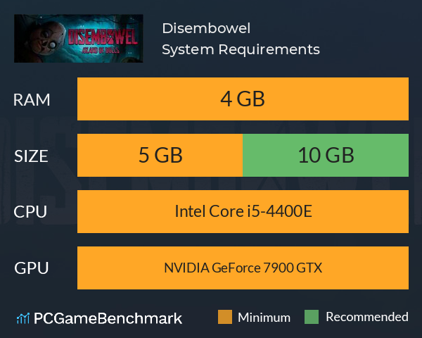 Disembowel System Requirements PC Graph - Can I Run Disembowel