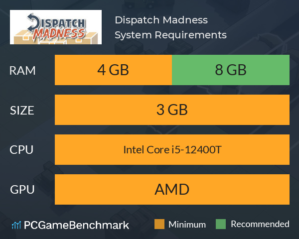 Dispatch Madness System Requirements PC Graph - Can I Run Dispatch Madness Dispatch Madness System Requirements PC Graph - Can I Run Dispatch Madness
