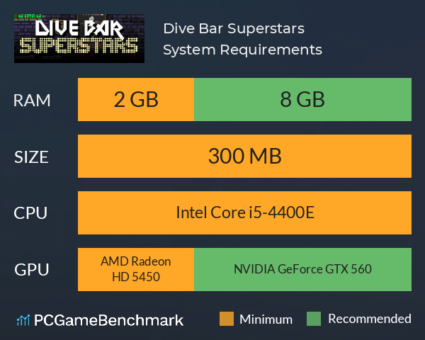 Dive Bar Superstars System Requirements PC Graph - Can I Run Dive Bar Superstars Dive Bar Superstars System Requirements PC Graph - Can I Run Dive Bar Superstars