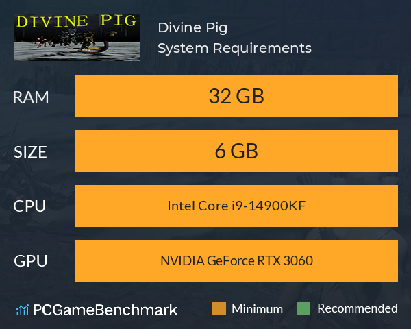 Divine Pig System Requirements PC Graph - Can I Run Divine Pig