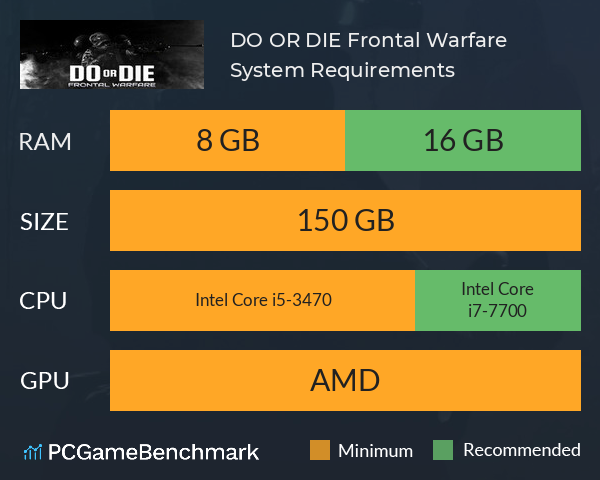 DO OR DIE Frontal Warfare System Requirements PC Graph - Can I Run DO OR DIE Frontal Warfare DO OR DIE Frontal Warfare System Requirements PC Graph - Can I Run DO OR DIE Frontal Warfare