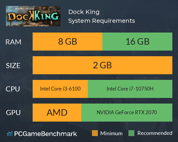 Dock King System Requirements PC Graph - Can I Run Dock King Dock King System Requirements PC Graph - Can I Run Dock King