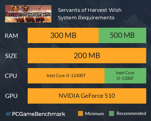 東方催狐譚 ~ Servants of Harvest Wish System Requirements PC Graph - Can I Run 東方催狐譚 ~ Servants of Harvest Wish 東方催狐譚 ~ Servants of Harvest Wish System Requirements PC Graph - Can I Run 東方催狐譚 ~ Servants of Harvest Wish