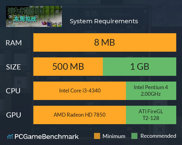 东周拟战 System Requirements PC Graph - Can I Run 东周拟战 东周拟战 System Requirements PC Graph - Can I Run 东周拟战