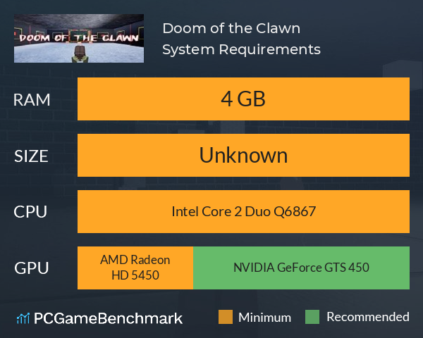Doom of the Clawn System Requirements PC Graph - Can I Run Doom of the Clawn Doom of the Clawn System Requirements PC Graph - Can I Run Doom of the Clawn