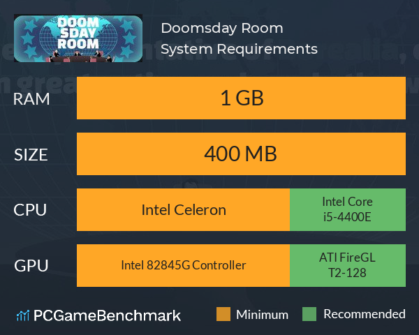 Doomsday Room System Requirements PC Graph - Can I Run Doomsday Room Doomsday Room System Requirements PC Graph - Can I Run Doomsday Room