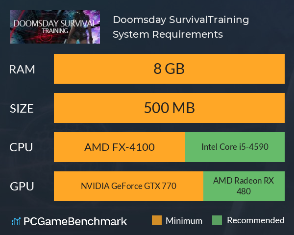 Doomsday Survival:Training System Requirements PC Graph - Can I Run Doomsday Survival:Training Doomsday Survival:Training System Requirements PC Graph - Can I Run Doomsday Survival:Training