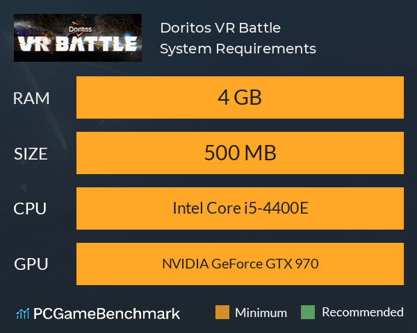 Doritos VR Battle System Requirements PC Graph - Can I Run Doritos VR Battle Doritos VR Battle System Requirements PC Graph - Can I Run Doritos VR Battle