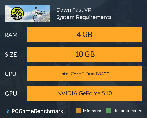 Down Fast VR System Requirements PC Graph - Can I Run Down Fast VR