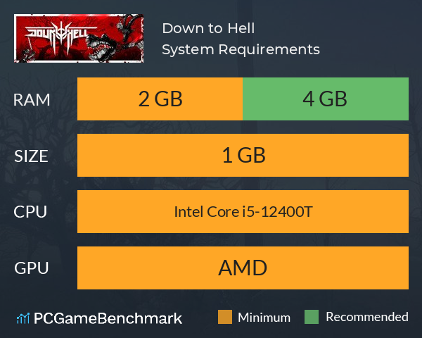 Down to Hell System Requirements PC Graph - Can I Run Down to Hell