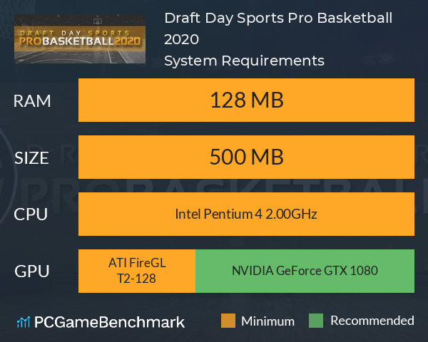 Draft Day Sports: Pro Basketball 2020 System Requirements PC Graph - Can I Run Draft Day Sports: Pro Basketball 2020