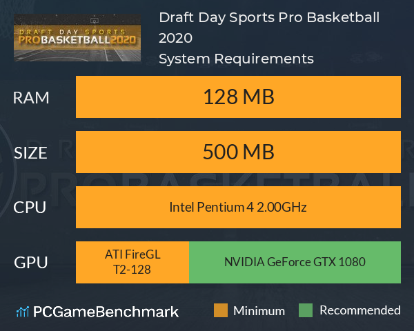 Draft Day Sports: Pro Basketball 2020 System Requirements PC Graph - Can I Run Draft Day Sports: Pro Basketball 2020 Draft Day Sports: Pro Basketball 2020 System Requirements PC Graph - Can I Run Draft Day Sports: Pro Basketball 2020