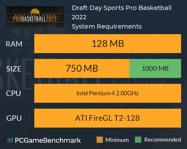 Draft Day Sports: Pro Basketball 2022 System Requirements PC Graph - Can I Run Draft Day Sports: Pro Basketball 2022 Draft Day Sports: Pro Basketball 2022 System Requirements PC Graph - Can I Run Draft Day Sports: Pro Basketball 2022