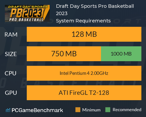 Draft Day Sports: Pro Basketball 2023 System Requirements PC Graph - Can I Run Draft Day Sports: Pro Basketball 2023