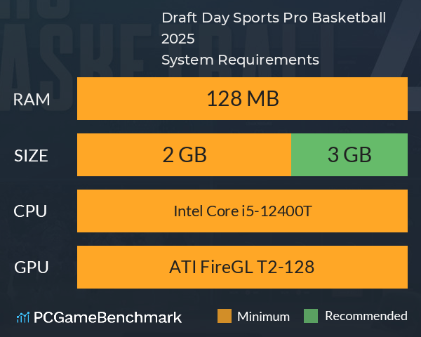 Draft Day Sports: Pro Basketball 2025 System Requirements PC Graph - Can I Run Draft Day Sports: Pro Basketball 2025 Draft Day Sports: Pro Basketball 2025 System Requirements PC Graph - Can I Run Draft Day Sports: Pro Basketball 2025