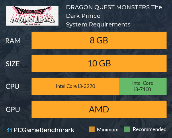 DRAGON QUEST MONSTERS: The Dark Prince System Requirements PC Graph - Can I Run DRAGON QUEST MONSTERS: The Dark Prince DRAGON QUEST MONSTERS: The Dark Prince System Requirements PC Graph - Can I Run DRAGON QUEST MONSTERS: The Dark Prince