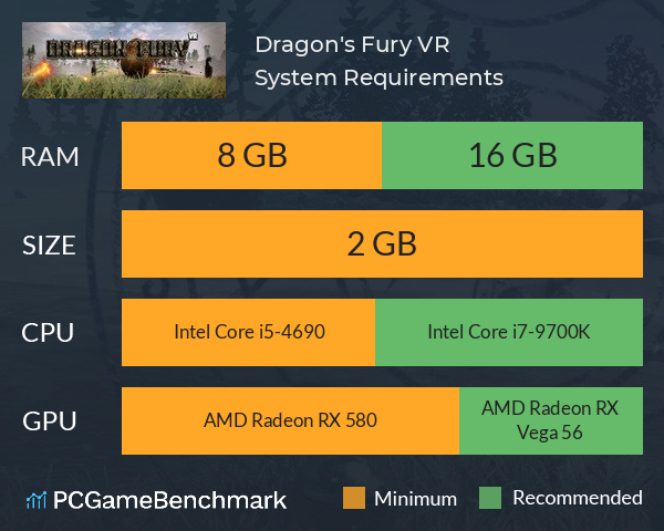 Dragon's Fury VR System Requirements PC Graph - Can I Run Dragon's Fury VR
