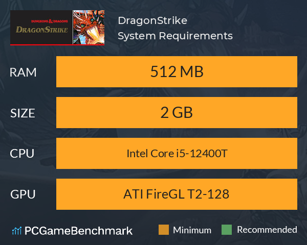 DragonStrike System Requirements PC Graph - Can I Run DragonStrike DragonStrike System Requirements PC Graph - Can I Run DragonStrike