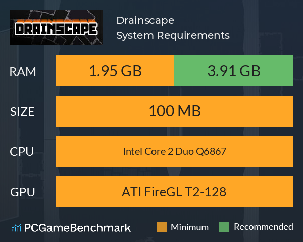 Drainscape System Requirements PC Graph - Can I Run Drainscape Drainscape System Requirements PC Graph - Can I Run Drainscape