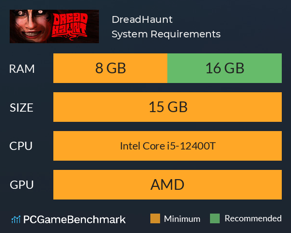 DreadHaunt System Requirements PC Graph - Can I Run DreadHaunt