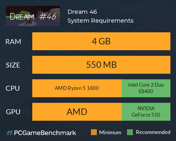 Dream #46 System Requirements PC Graph - Can I Run Dream #46 Dream #46 System Requirements PC Graph - Can I Run Dream #46