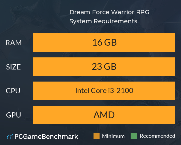 Dream Force Warrior RPG System Requirements PC Graph - Can I Run Dream Force Warrior RPG Dream Force Warrior RPG System Requirements PC Graph - Can I Run Dream Force Warrior RPG