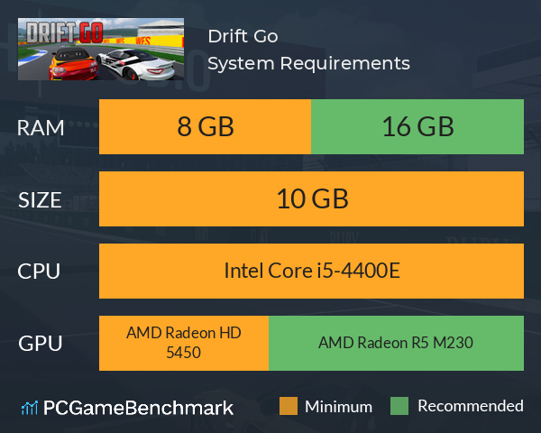 Drift Go System Requirements PC Graph - Can I Run Drift Go