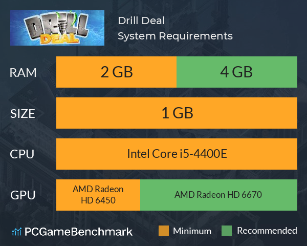 Drill Deal System Requirements PC Graph - Can I Run Drill Deal