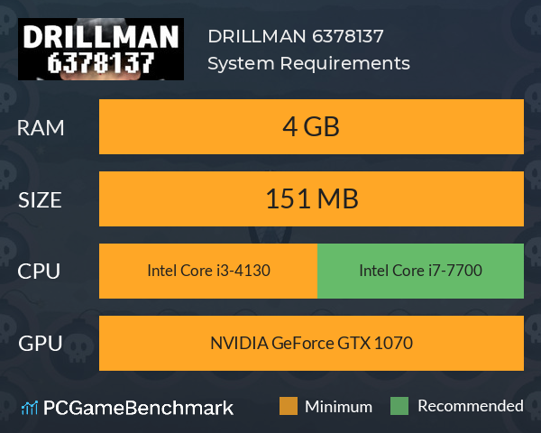 DRILLMAN 6378137 System Requirements PC Graph - Can I Run DRILLMAN 6378137 DRILLMAN 6378137 System Requirements PC Graph - Can I Run DRILLMAN 6378137